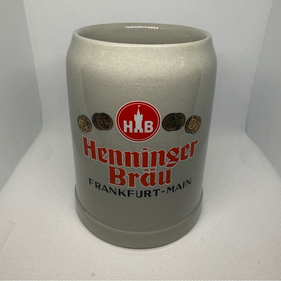 GERZ Other - GERZ Henninger Brau Frankfurt-Main Beer Mug W GERMANY 0.5L  Stoneware Vintage